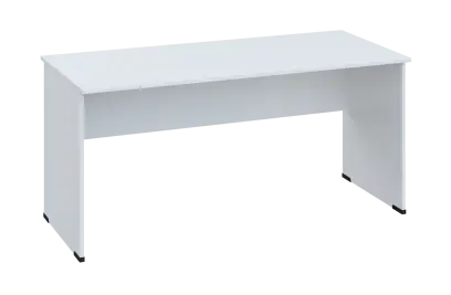 EPL 17 - 16 stůl kancelářský, dřevěná podnož, deska 18 mm, široký 1600 mm, bílá